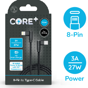 Core Plus - 8 Pin to type C Cable - 1.5 Meter