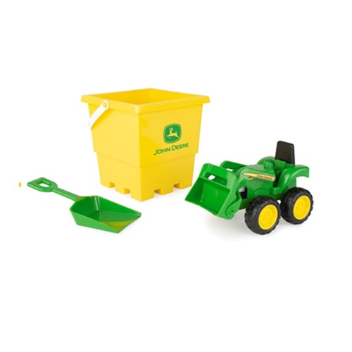 John Deere Sand Pit Bucket & Green Tractor