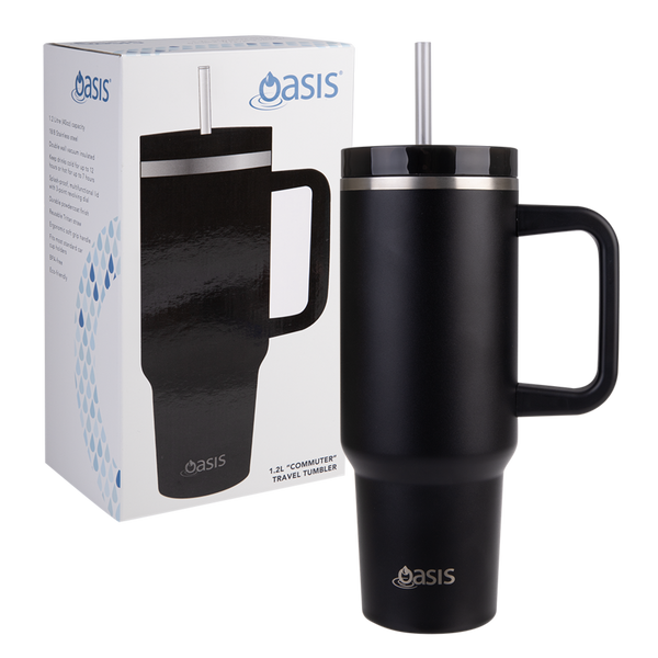 Oasis Stainless Steel Double Wall Insulated Commuter Travel tumbler 1.2L