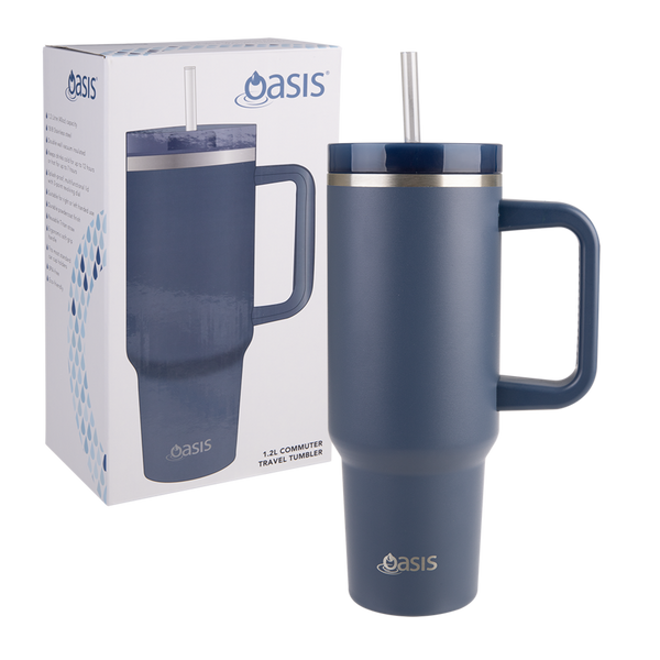 Oasis Stainless Steel Double Wall Insulated Commuter Travel tumbler 1.2L