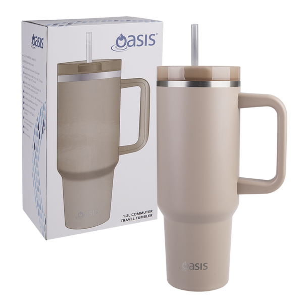 Oasis Stainless Steel Double Wall Insulated Commuter Travel tumbler 1.2L