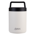 Oasis Stainless Steel Double Wall Insulated Food Flask with Handle 480ml