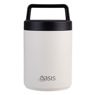 Oasis Stainless Steel Double Wall Insulated Food Flask with Handle 480ml