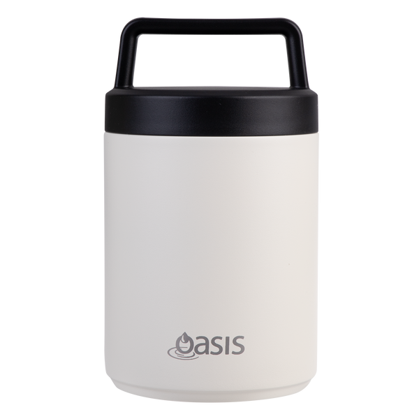 Oasis Stainless Steel Double Wall Insulated Food Flask with Handle 480ml