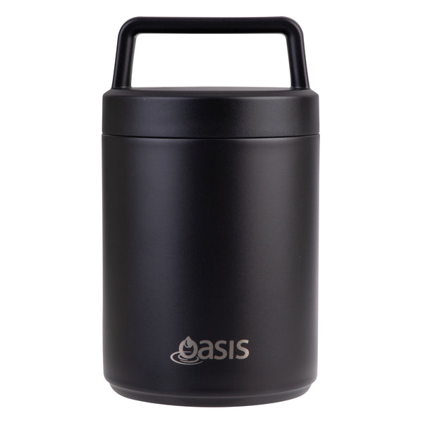 Oasis Stainless Steel Double Wall Insulated Food Flask with Handle 480ml