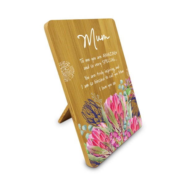 Lisa Pollock Bamboo Affirmation Plaque - Mum