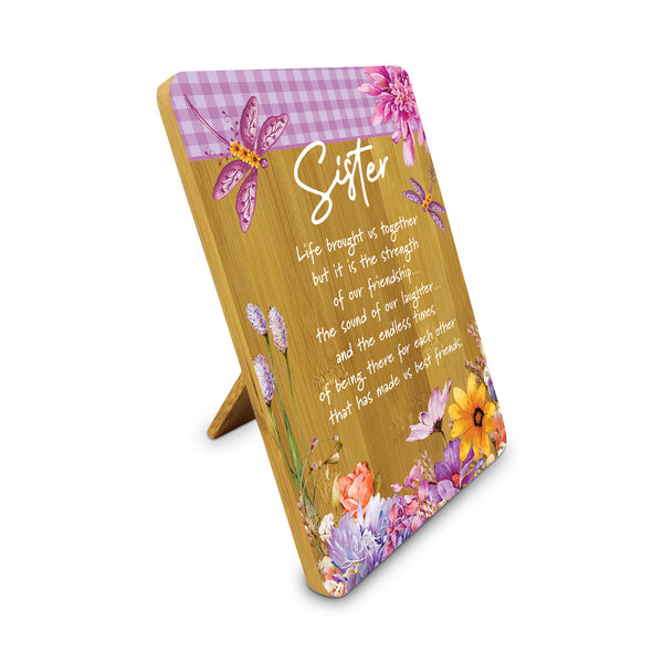 Lisa Pollock Bamboo Affirmation Plaque - Sister