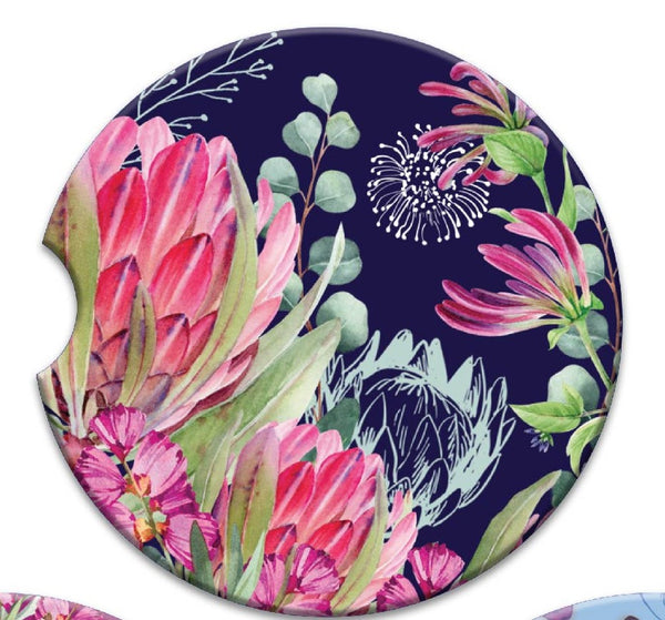 Lisa Pollock Car Coaster - Blush Beauty