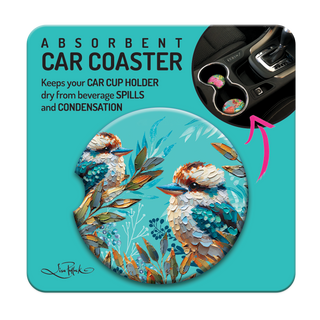 Lisa Pollock Car Coaster - Charming Kooka