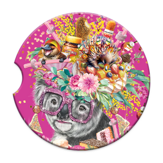 Lisa Pollock Car Coaster - Oz Foodie Koala