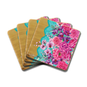 Lisa Pollock Bamboo Coaster Set - Rose Bouquet