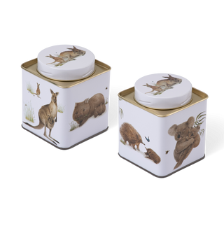 Australian Wildlife Animals Tea Caddy Tin