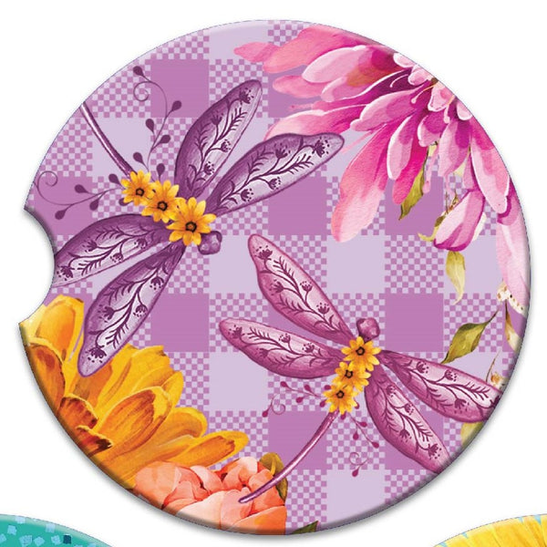 Lisa Pollock Car Coaster - Dragonfly Fields