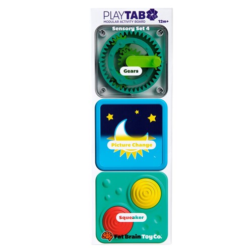 Fat Brain - Play Tab Sensory Set 4 Plastic Toys for Kids 