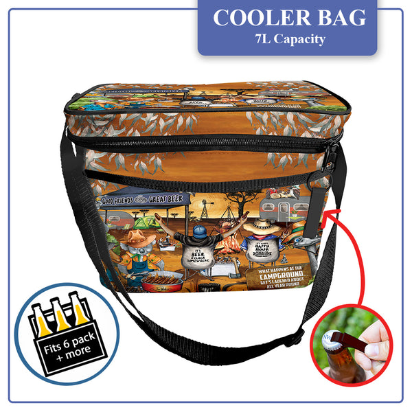 Lisa Pollock Cooler Bag - Camp happy hour