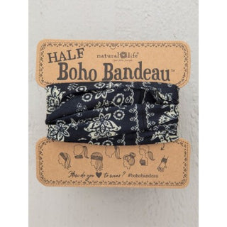 Boho Bandeau - Half Black Cream Mandala