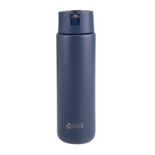 Buy indigo Oasis &quot;Moda&quot; Ceramic Lined Stainless Steel Triple Wall Insulated Drink Bottle 700ml