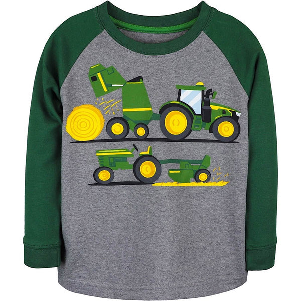 John Deere Toddler Hay Baler Long Sleeve Tee