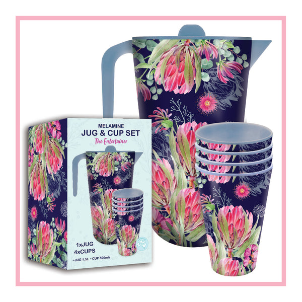 Lisa Pollock Melamine Jug & Cup Set - Blush Beauty