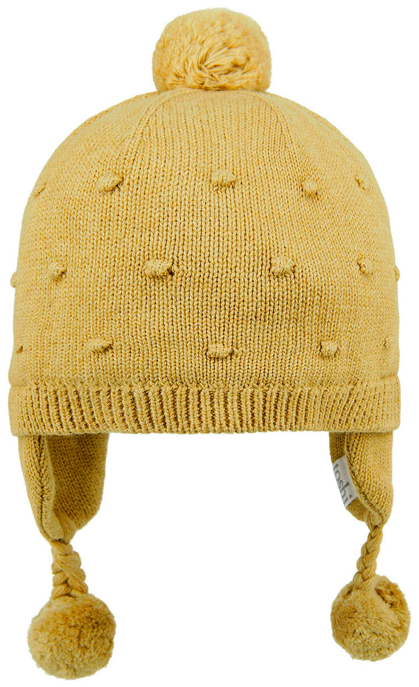 Toshi Organic Earmuff beanie Popcorn - Wattle