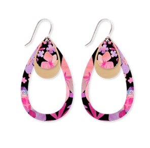 Moe Moe - Laura Blythman Forever Fields Layered Outline Tear Drop Earrings