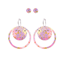 Moe Moe - Kelsie Rose Floating Florals Duo Circle Earrings