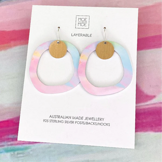 Moe Moe - Maggie McDonald Maggie organic outline circle drop earring