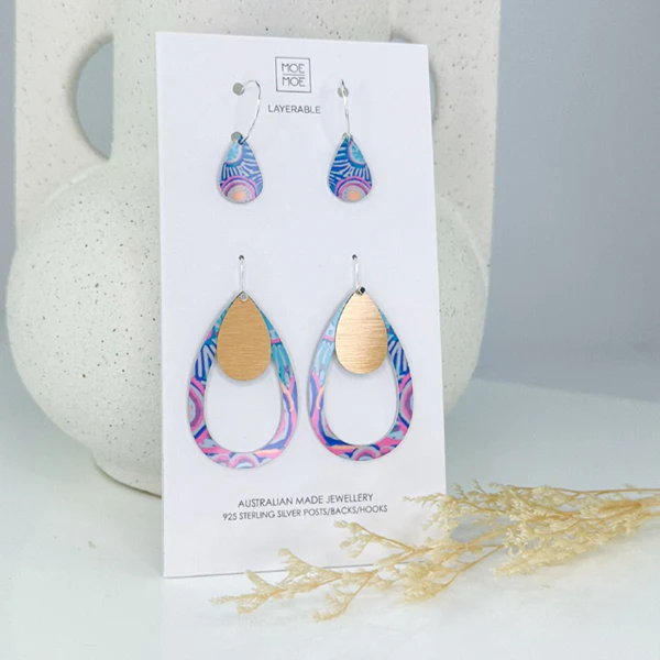 Moe Moe - Murdie Morris Storytelling Trinity Tear Pack Earrings