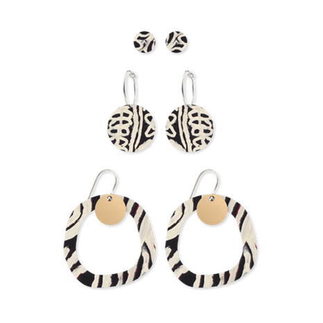 Moe Moe - Murdie Morris Wild Dog Circle Party Pack Earrings