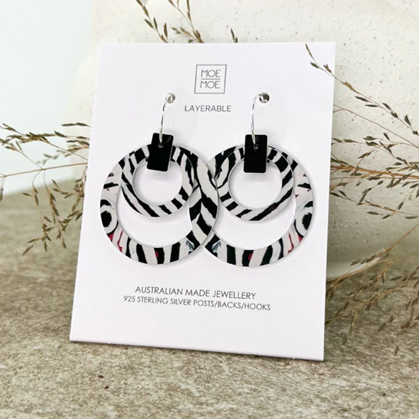 Moe Moe - Murdie Morris Wild Dog Double Halo Hoop Earrings