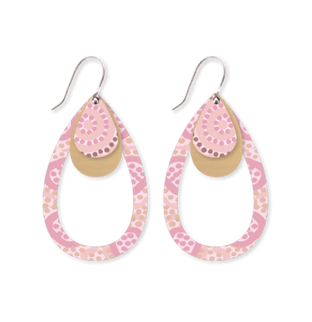 Moe Moe - Azeza Possum Ceremony Layered Outline Tear Drop Earrings