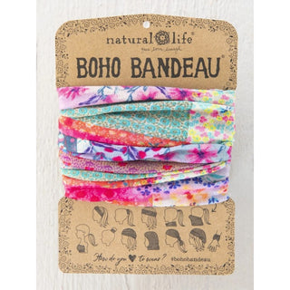 Boho Bandeau - Pink Watercolour Patchwork