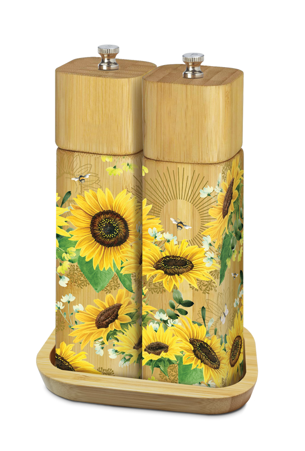 Lisa Pollock Salt and Pepper Grinders - Bee Sunny