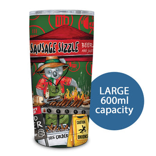 Lisa Pollock Double Walled Stainless Steel Roadie - Sausage Sizzle