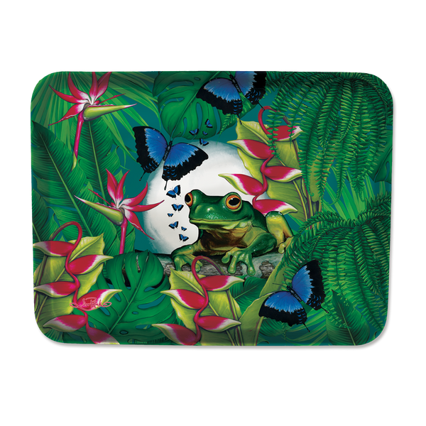 Lisa Pollock Small Melamine Tray - Green Frog