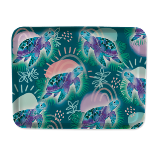 Lisa Pollock Small Melamine Tray - Turtle