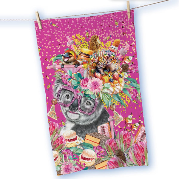 Lisa Pollock Cotton Tea Towel - Oz Foodie Koala