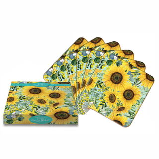 Lisa Pollock - Set of 6 Coasters - Bee Sunny