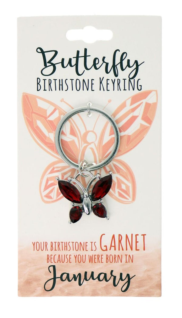 January Birthstone Keyring