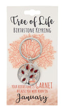 January Birthstone Keyring