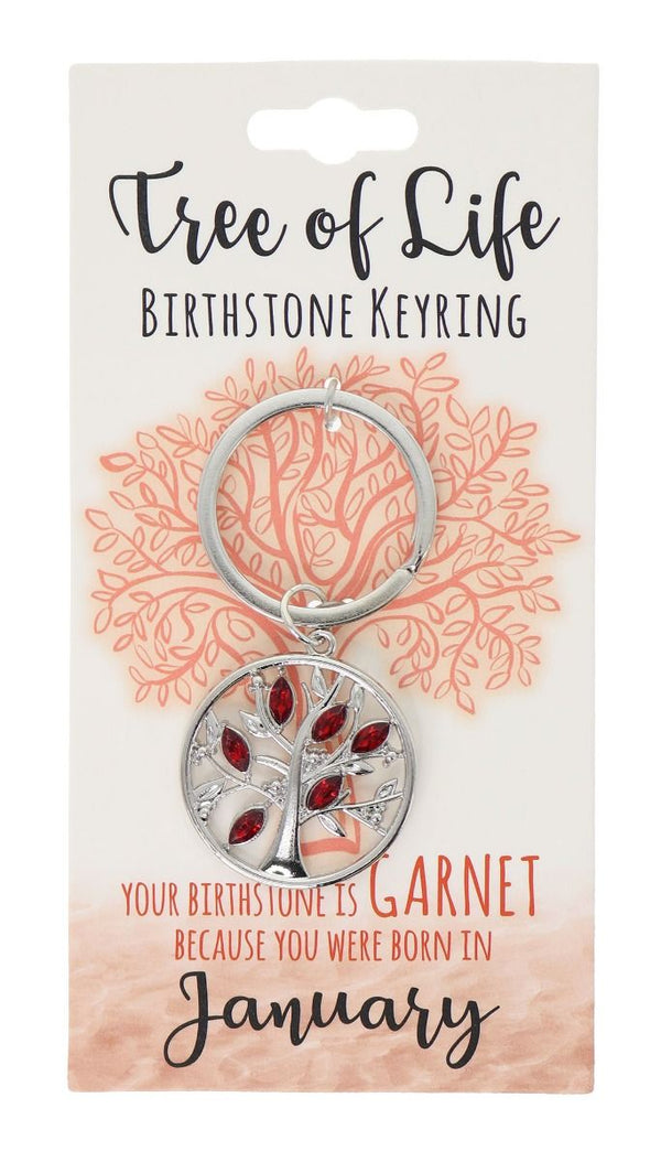 January Birthstone Keyring