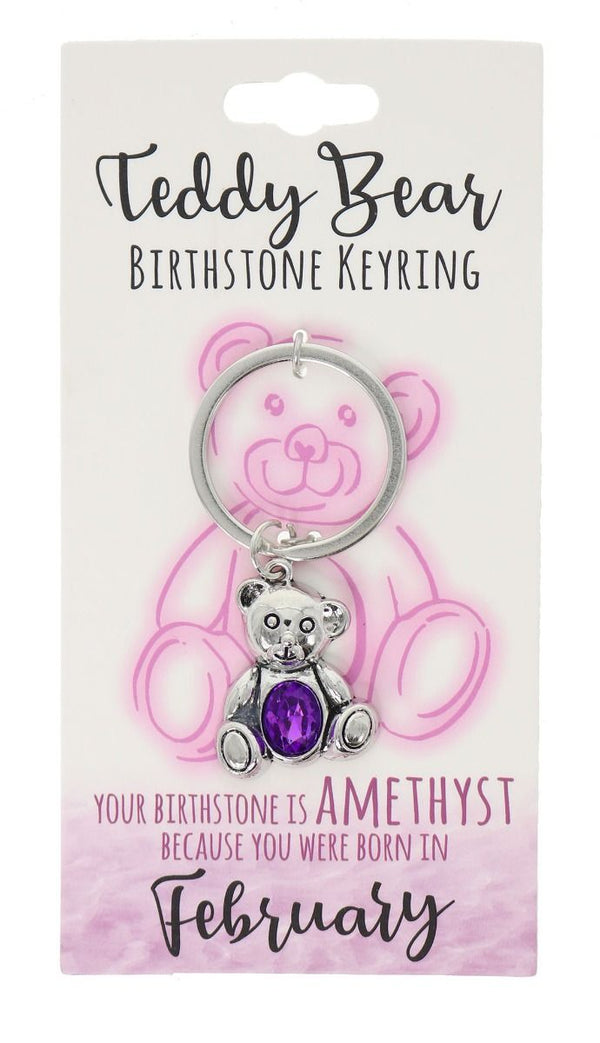 February Birthstone Keyring