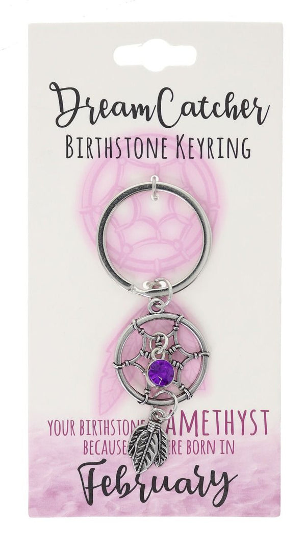 February Birthstone Keyring