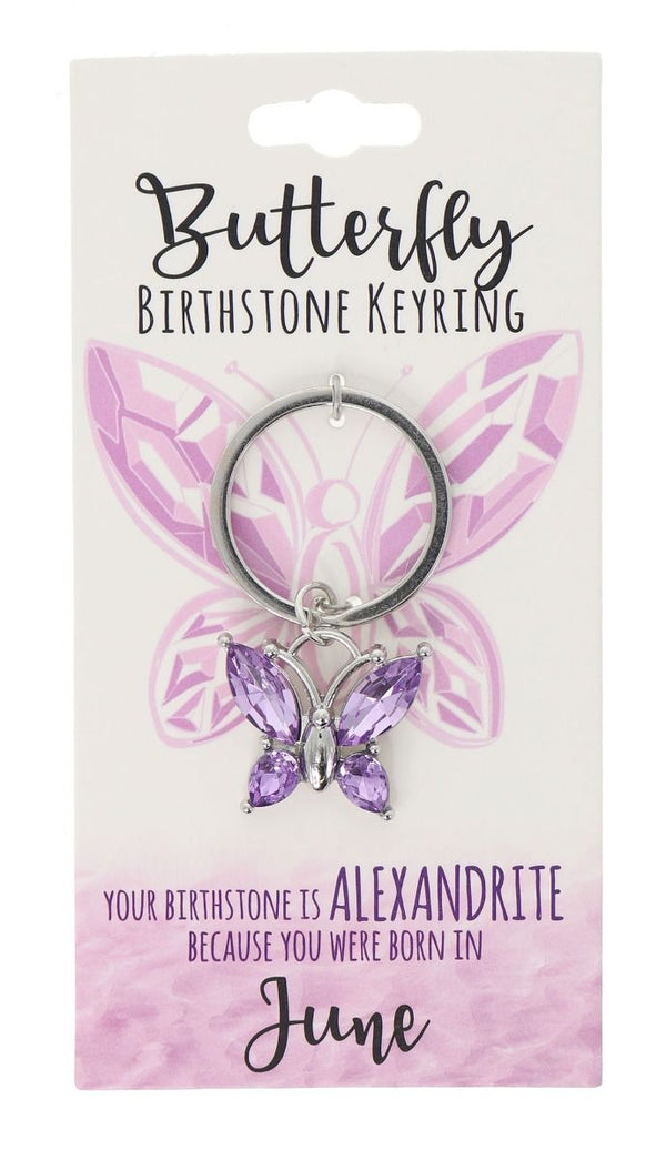 June Birthstone Keyring