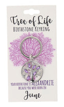 June Birthstone Keyring