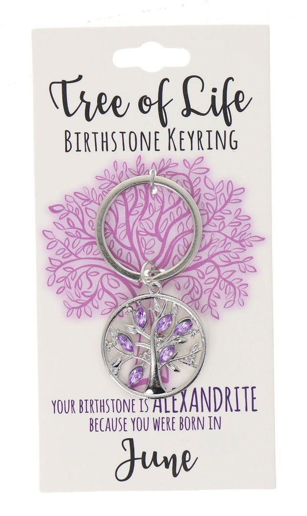 June Birthstone Keyring