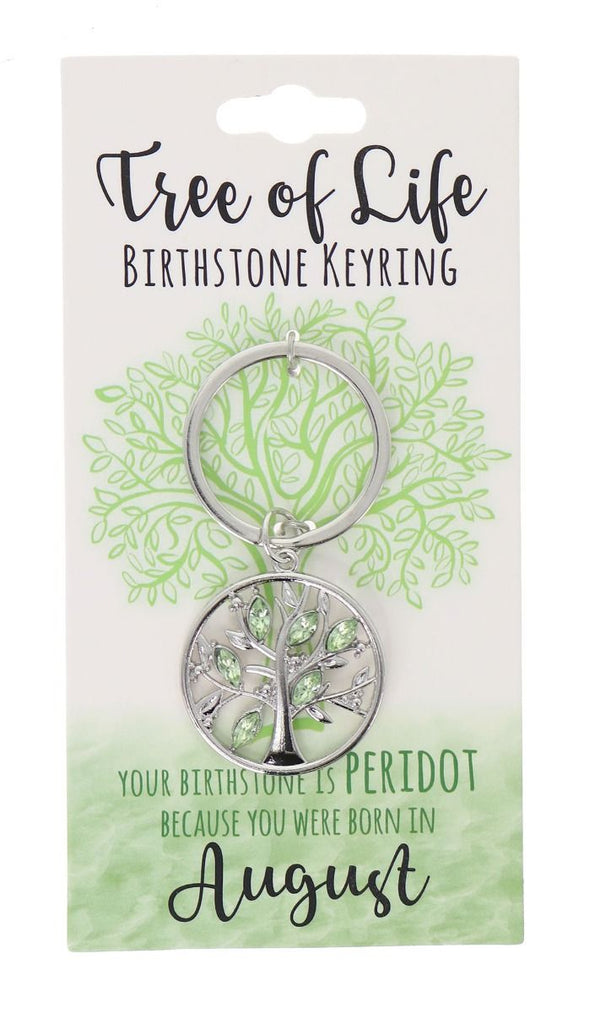 August Birthstone Keyring