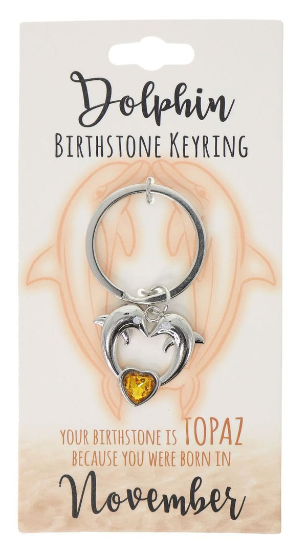 November Birthstone Keyring