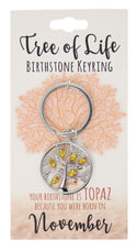 November Birthstone Keyring