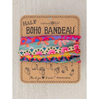 Boho Bandeau - Half Floral Pink Mist